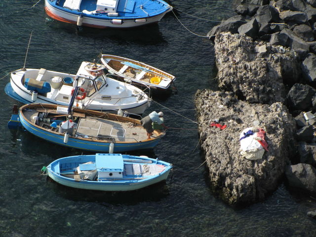 Colorful fishing boats