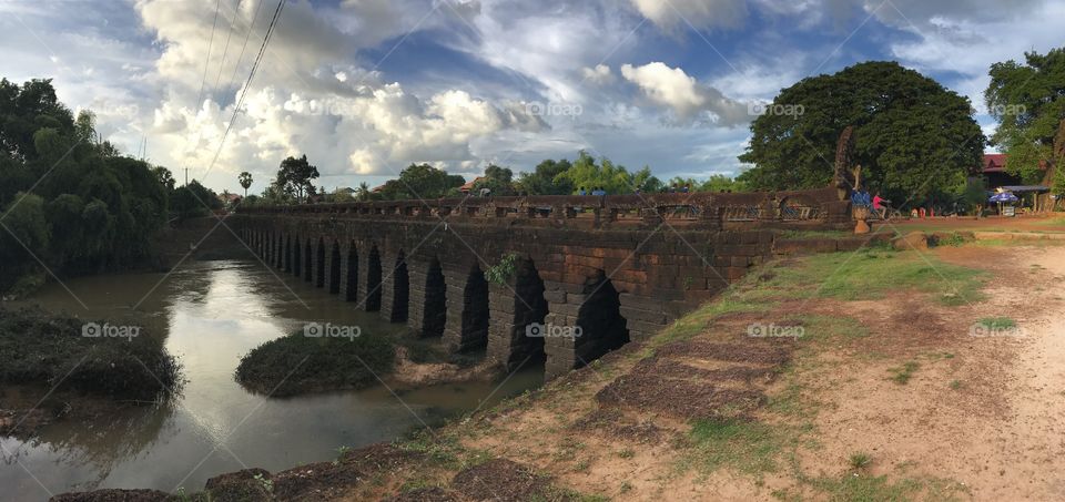Old bridge in Cambodia, October 2016