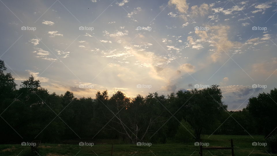 sunset in the country