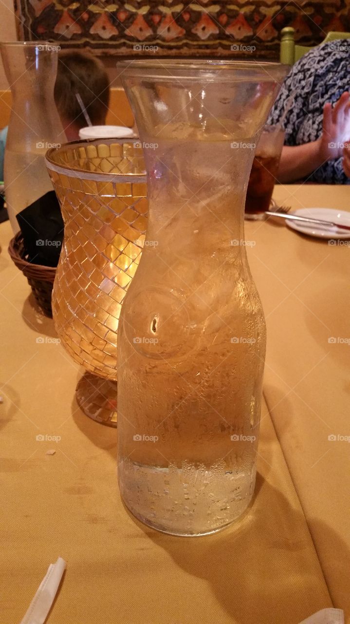 water container and candle holder