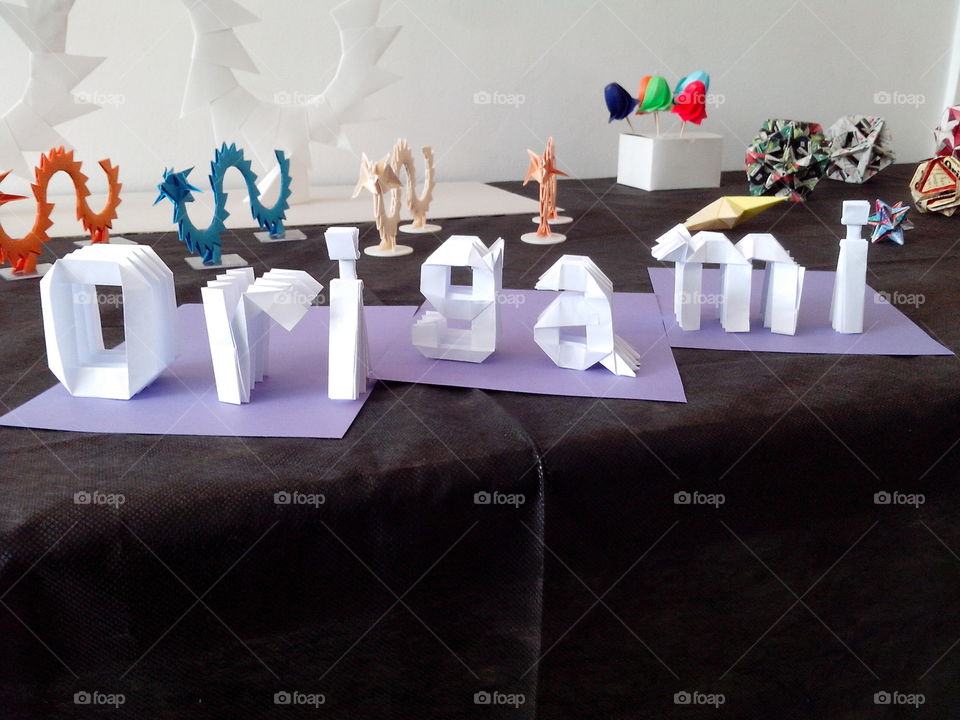 3D origami letters