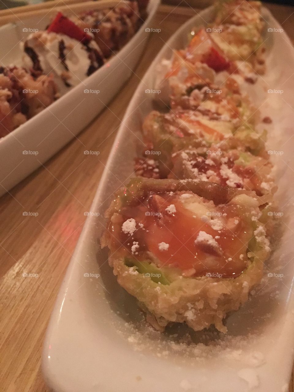 Tempura Fried Caramel Apple Cheesecake
