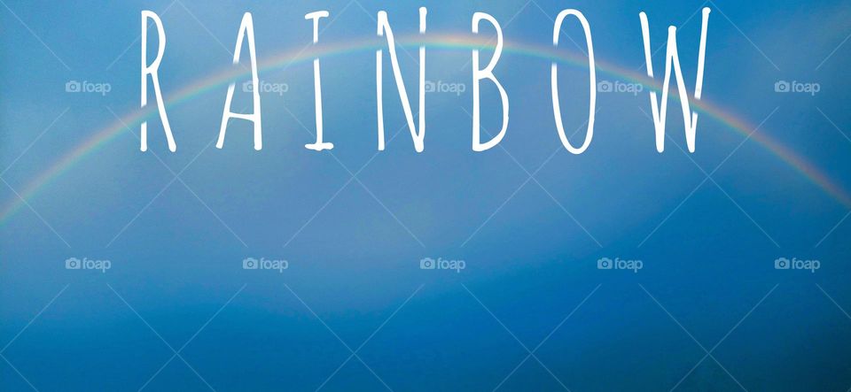 rainbow blue sky