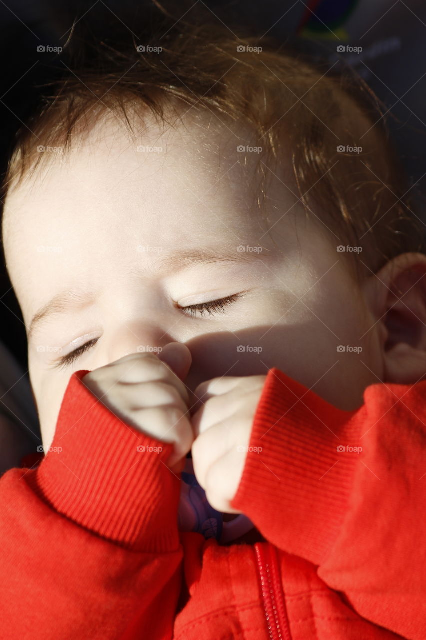 Cute little boy sleeping