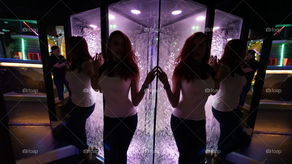 Snow flakes blowing into The House of Eternal Return... Meowwolf In Santa Fe New Mexico. Unedited #9