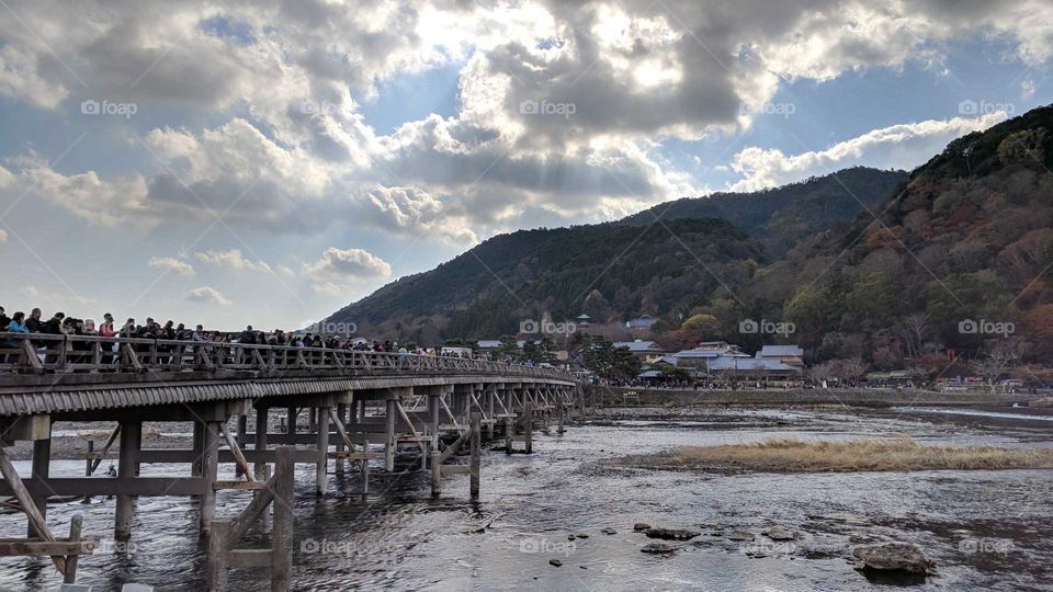 Togetsu-kyō Bridge in Kyoto, Japan