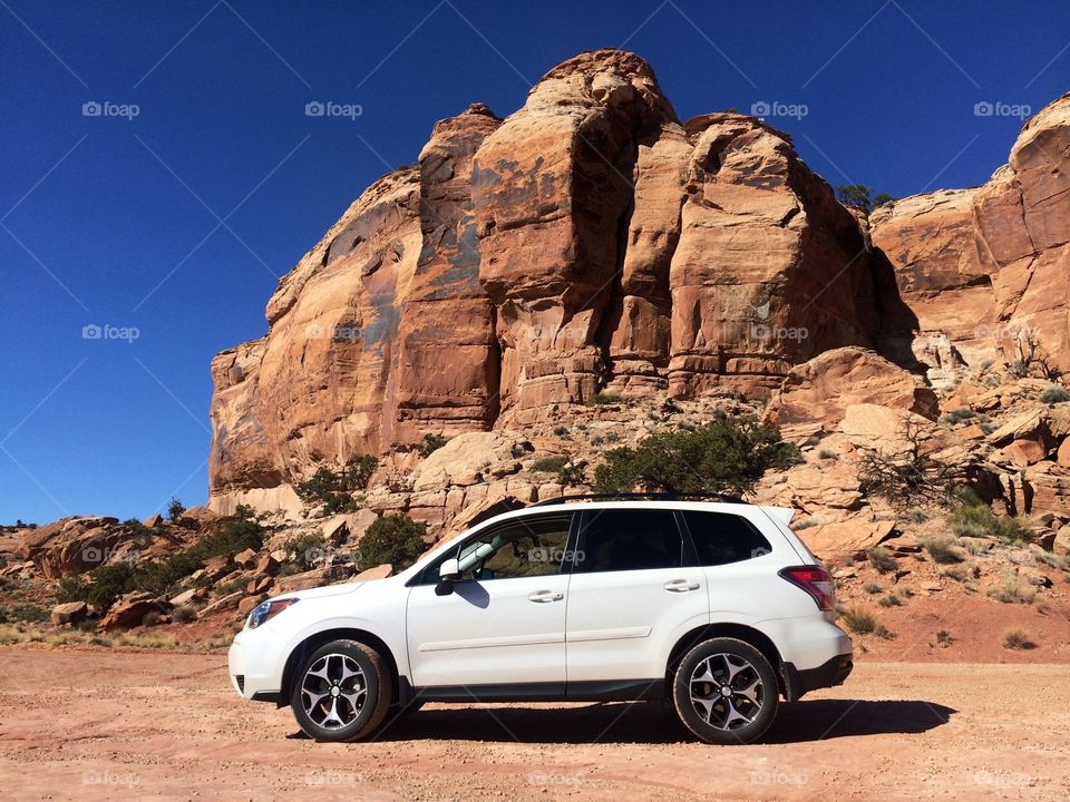 Subaru Forrester XT in Arches national Park