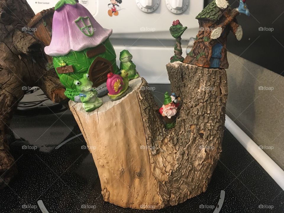 Fairy garden decorating 