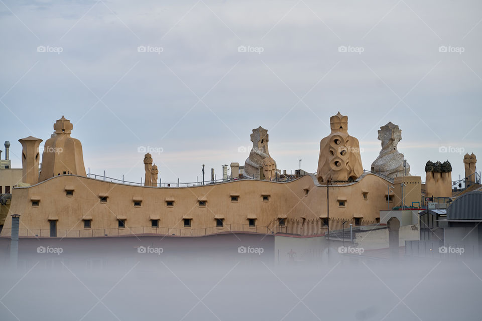 Terrado de La Pedrera desde la terraza de enfrente 