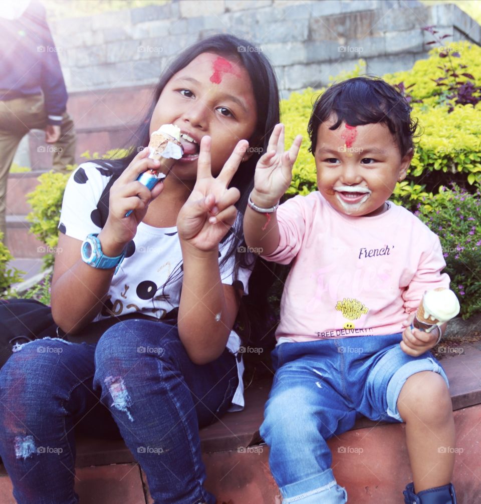 Summer is all about ice cream.

You are busy to have ice cream but still try to give pose. 🍦🍦🍦🍦
Let's make this summer littel more creamy 🍧🍧💕💕