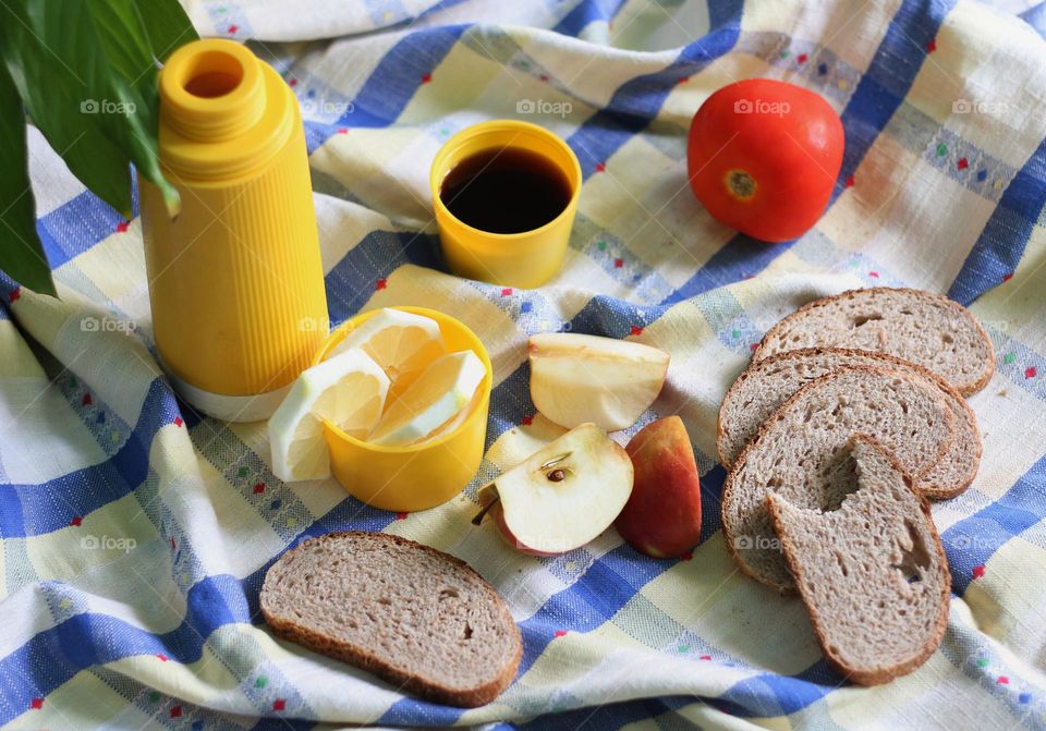 Picnic food still life