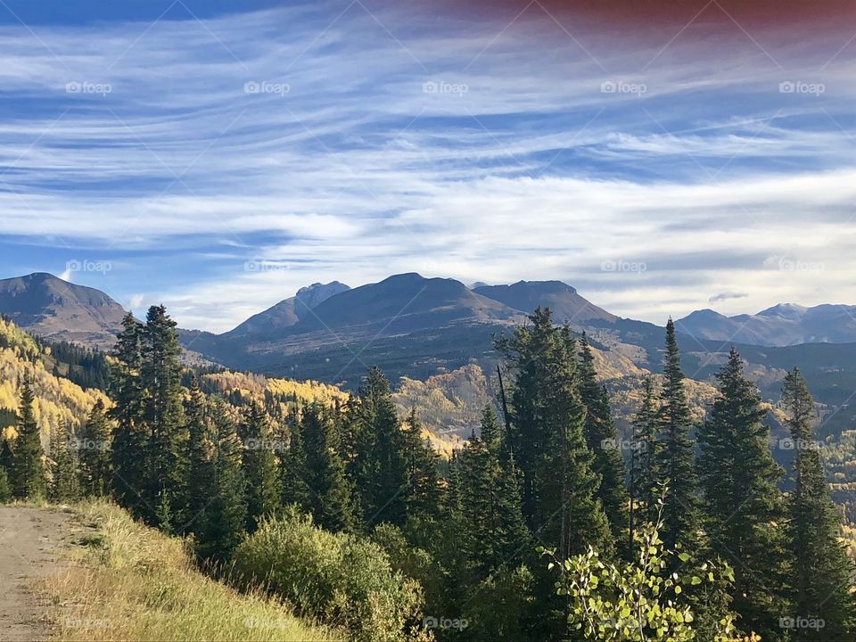 Peaceful mountain fall