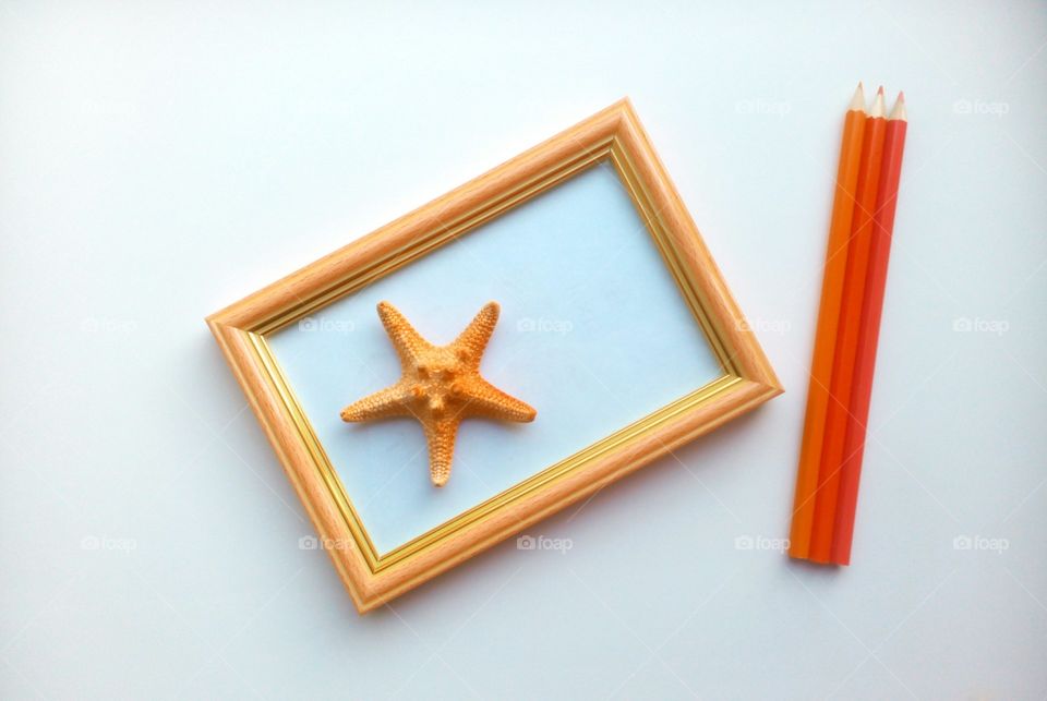 Group of orange objects against white background