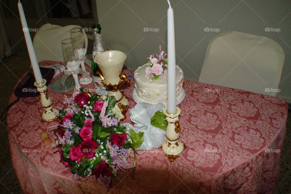 reception couples table