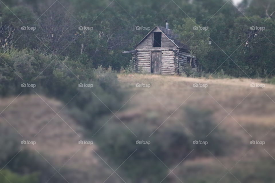 Old cabin on a hill 