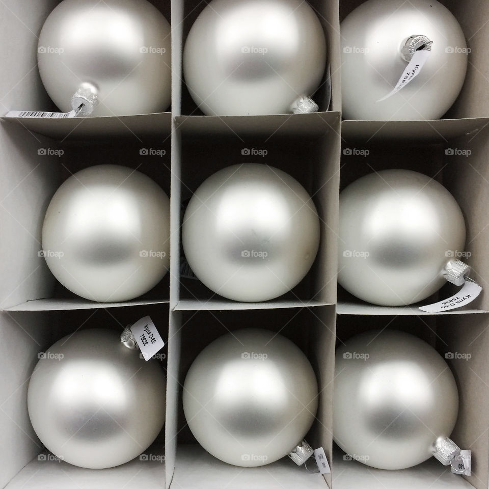 Silver christmas decor