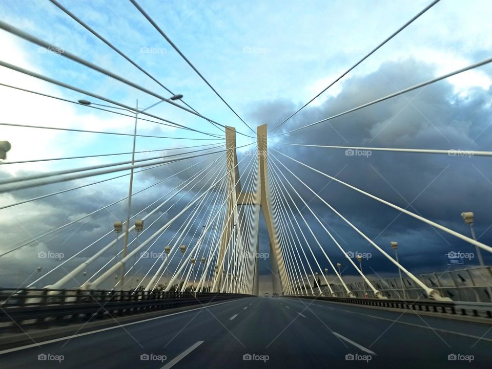 Poland's tallest bridge in Wroclaw