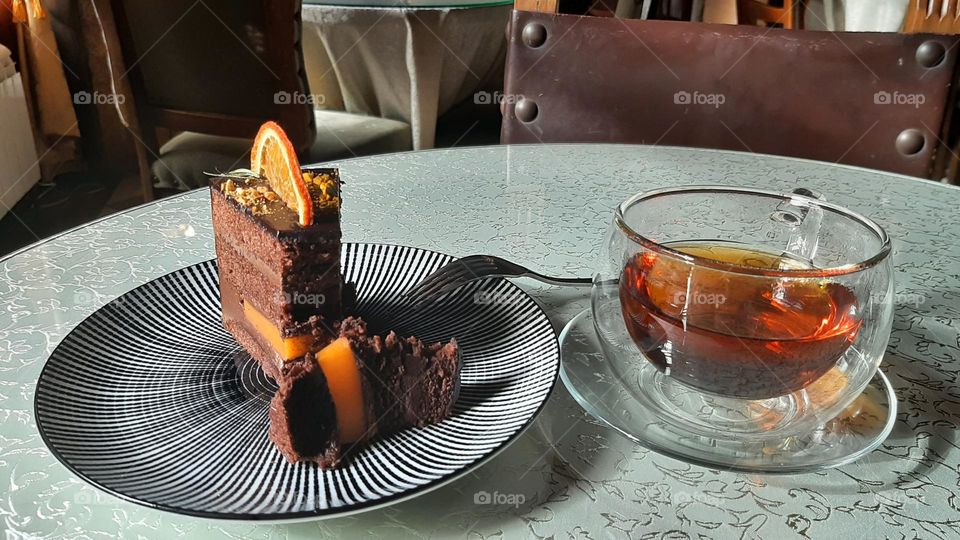 cake and tea