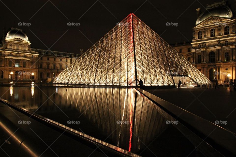 The Louvre by night