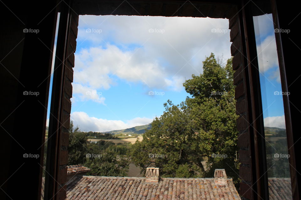 Window with landscape