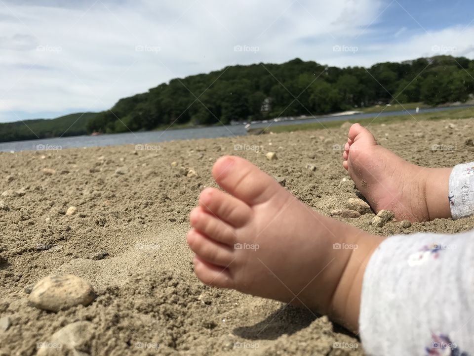 Baby feet at the beach 
