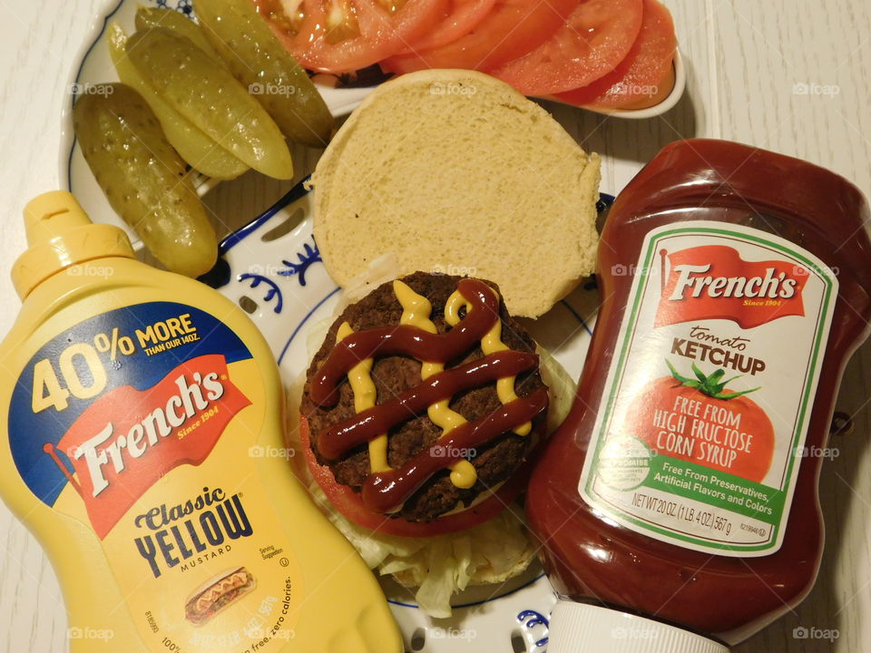 French's Mustard and French's Ketchup are the perfect match for burgers and potato wedges! They bring out the full flavor with each bite! 