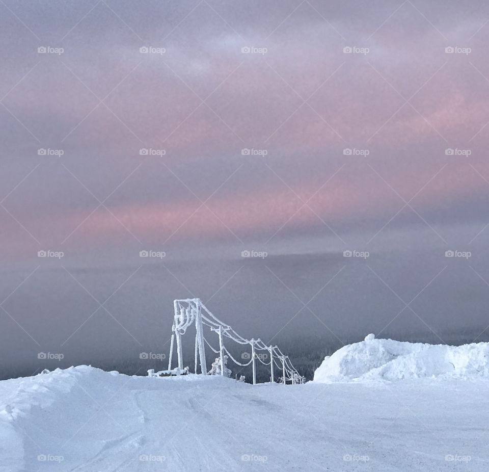 Winter on the Levi mountain.