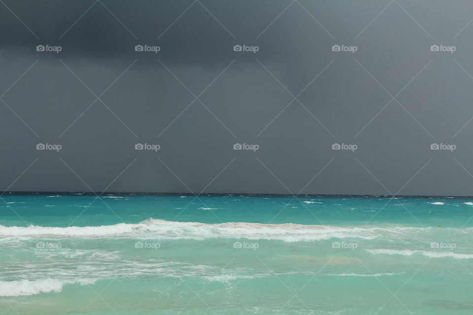 tropical storm on the caribbean