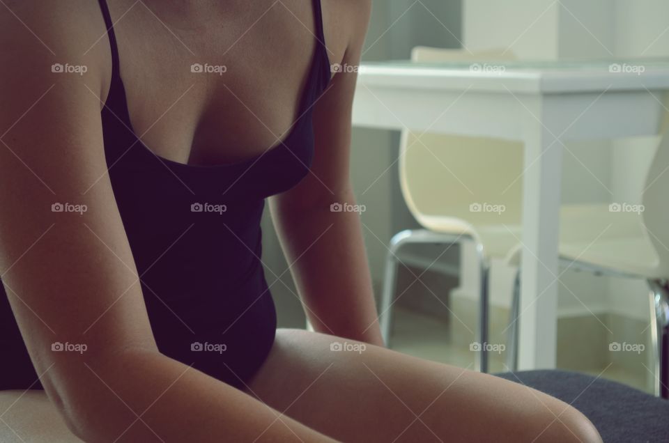 Sexy woman’s breast