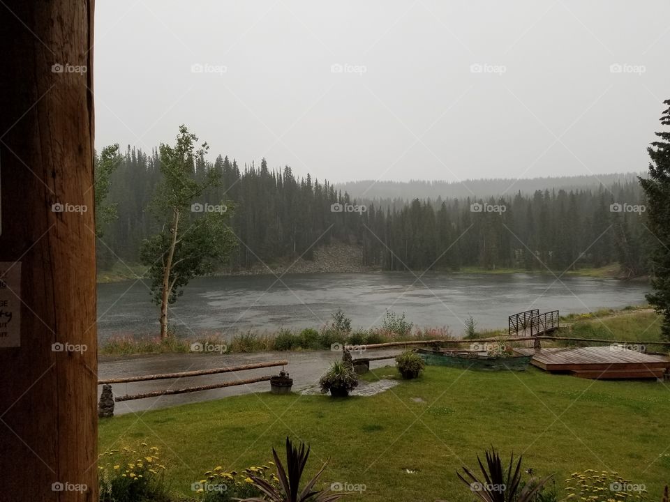 rain on lake mt