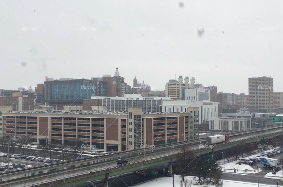 Snowy day in Syracuse, NY. 