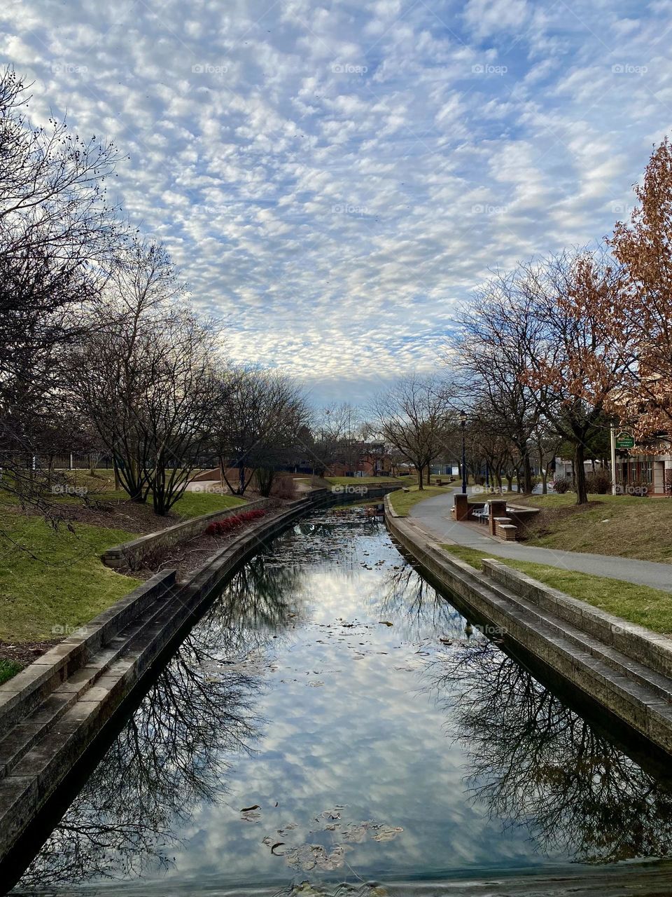 A canal in downtown Frederick Maryland