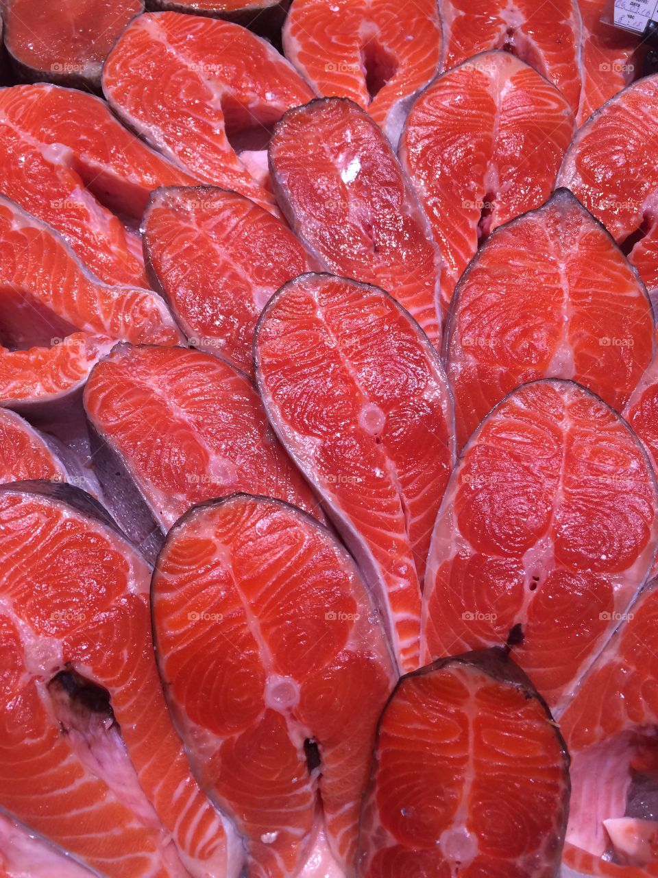 Full frame shot sliced raw fish