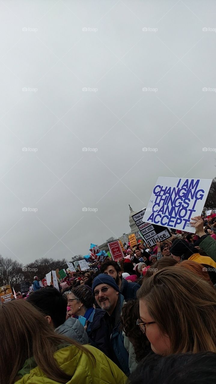 one of the photos I have taken of the Women's March in Washington DC