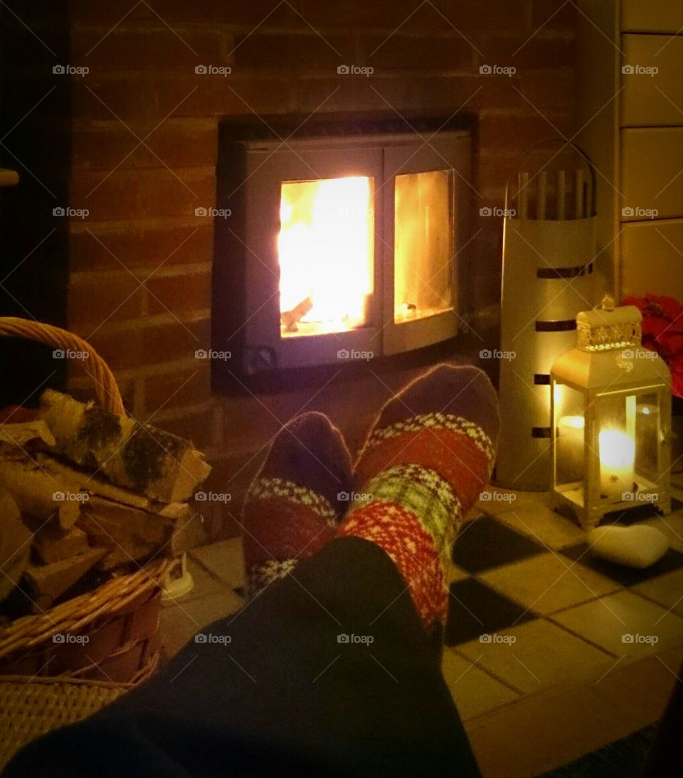 Cosy near the fireplace