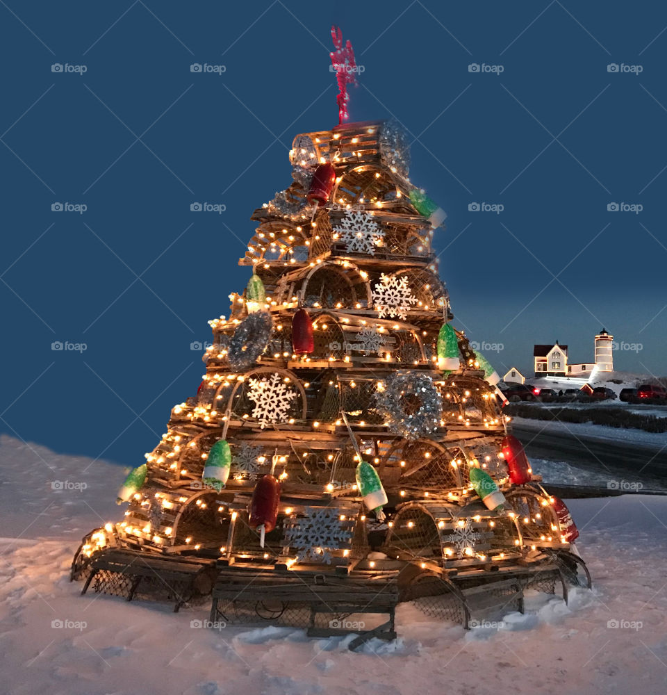 Holiday decor in Ogunquit, Maine! 