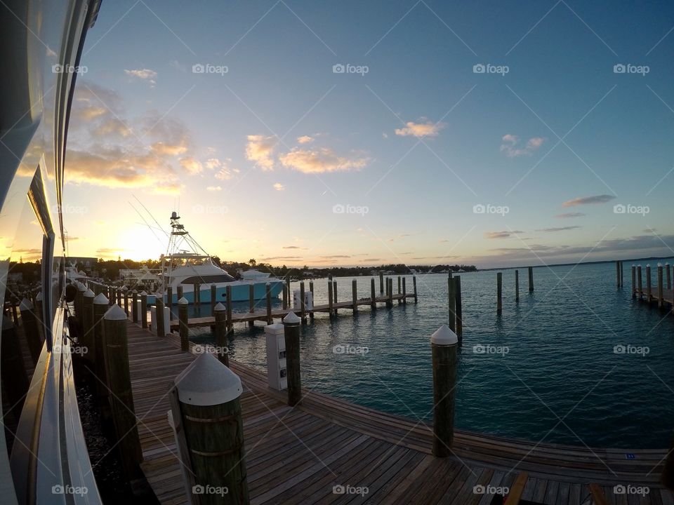 Sunrise in Harbour Island, Bahamas. 