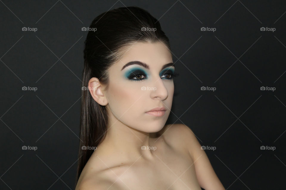 Makeup look done by a student a Las Vegas L Makeup Institute student. Look called "Electric Feel".