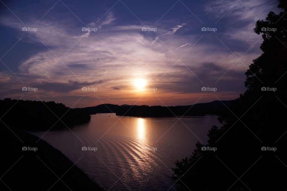 Summersville Lake at Sunset 