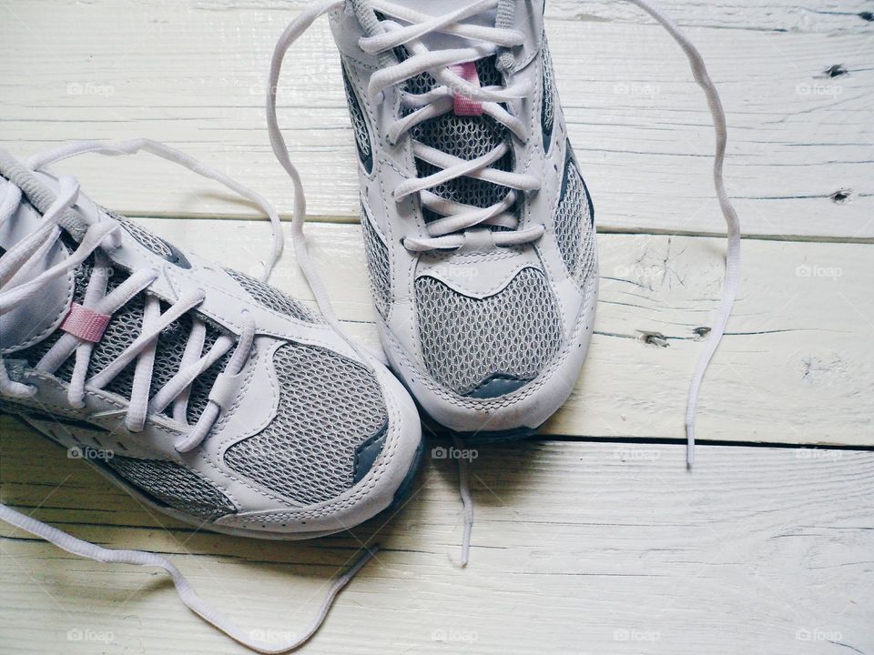 Sport sneakers on a white background