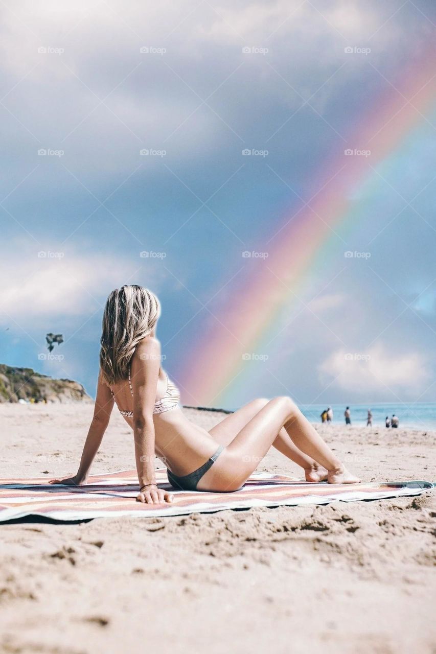 The rainbow adds a wonderful aesthetic character