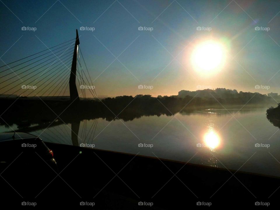 Sunset, Dawn, Sun, Evening, Water