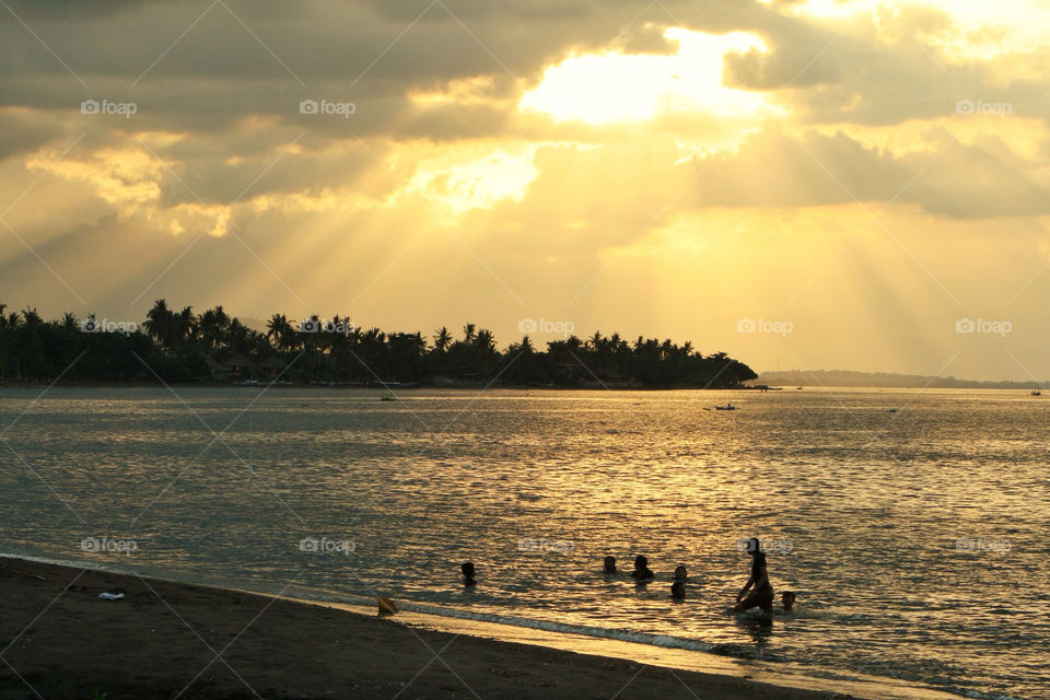 beach ocean sky light by chrille_b