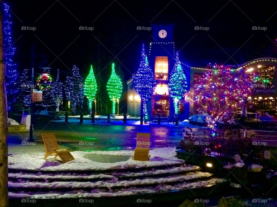 Evening under the lights.