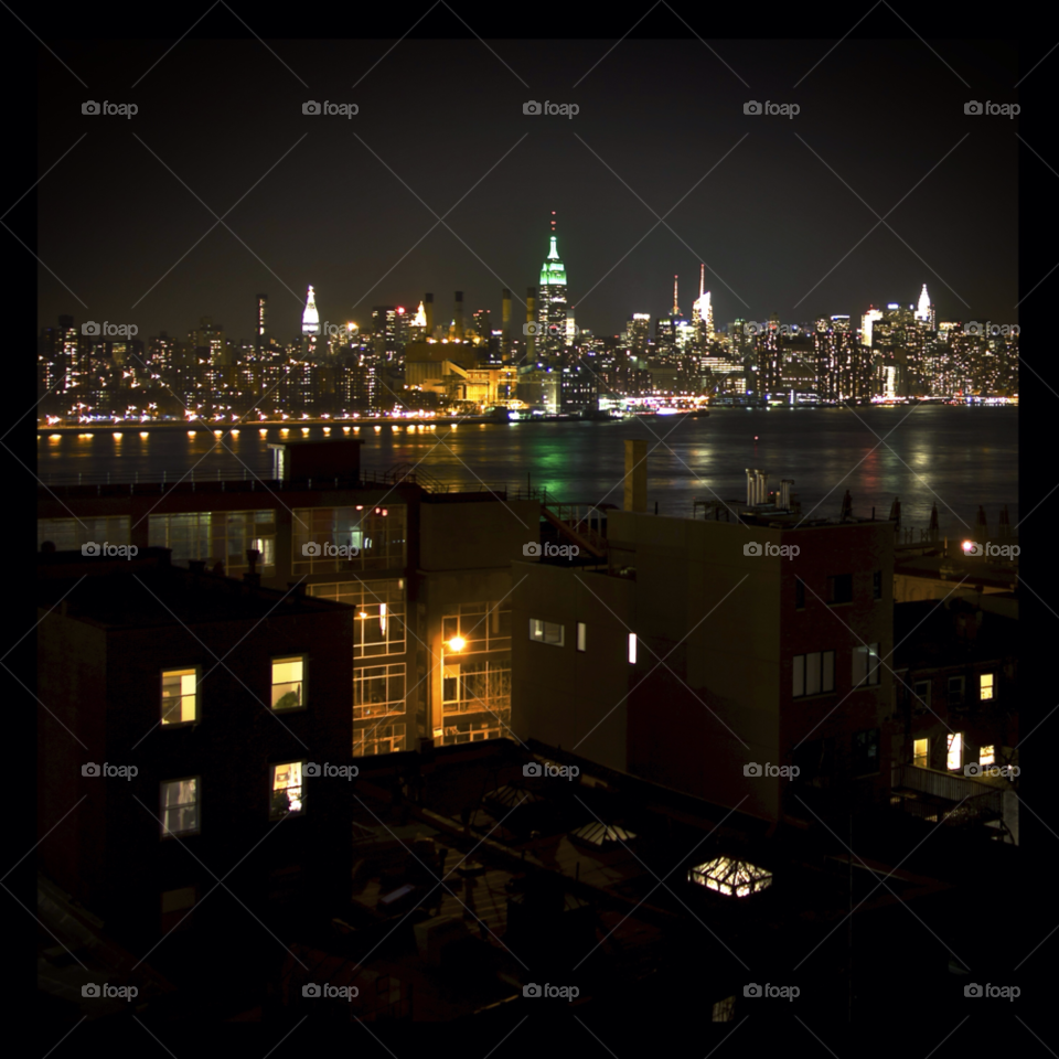 rooftops skyline manhattan empire state building by dantvusa