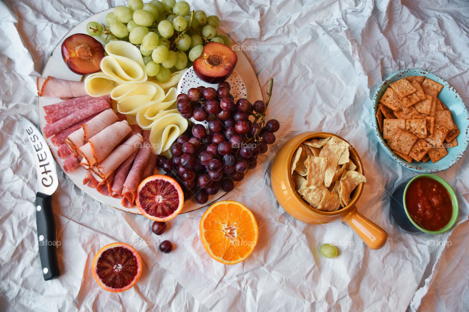 Deli meat cheese tasty snacks 