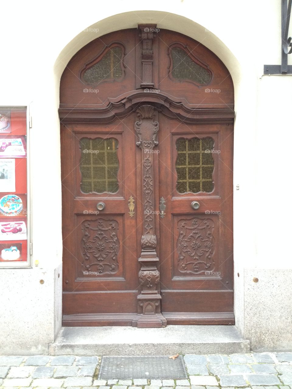 Beautiful wooden door. 