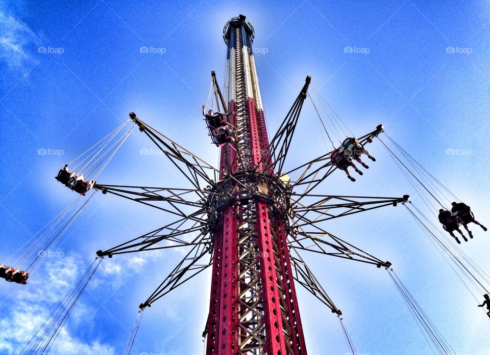 Scared of heights?. Sky screamer ride at six flags