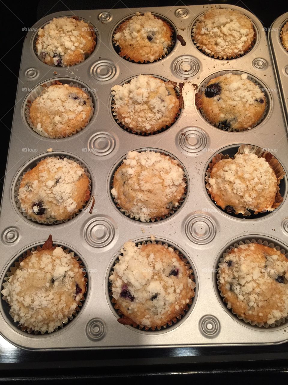 Warm Blueberry Muffins