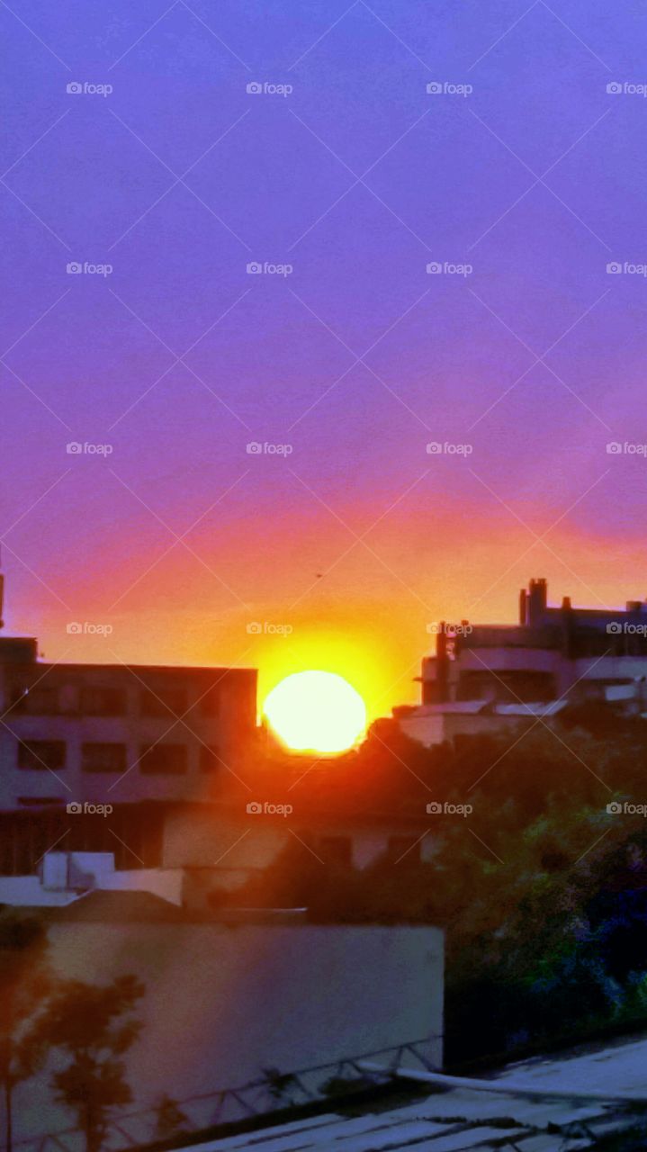 Sunset  in Tirana